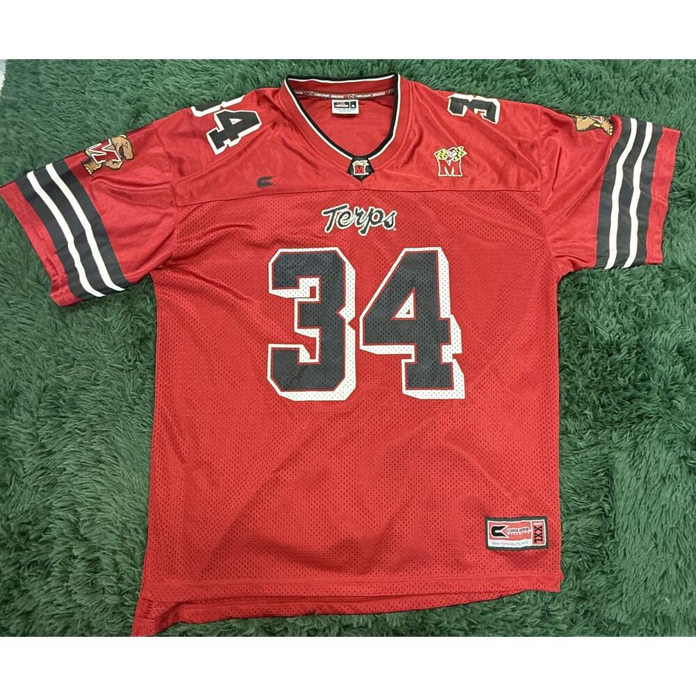 Maryland Terrapins #34 Colosseum Athletics NCAA Football Jersey Mens XL/XXL Red